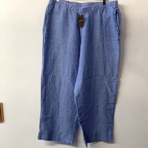 NWT J. Jill size 1x women’s linen baby blue pants